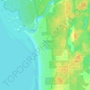 Mappa topografica Sauble Beach North, altitudine, rilievo