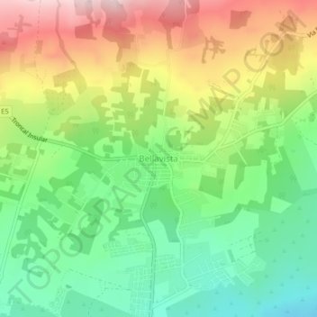 Mappa topografica Bellavista, altitudine, rilievo