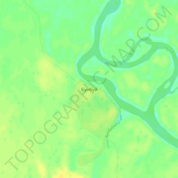 Mappa topografica Бунбуй, altitudine, rilievo