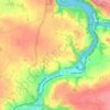 Mappa topografica Penty Croaz-Hent, altitudine, rilievo