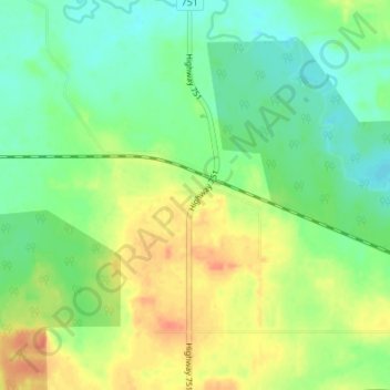 Mappa topografica Mackay, altitudine, rilievo
