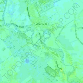 Mappa topografica Ellersinghuizen, altitudine, rilievo