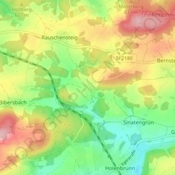 Mappa topografica Schönlind, altitudine, rilievo