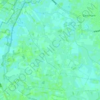 Mappa topografica Hallerhoek, altitudine, rilievo