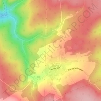 Mappa topografica Luison, altitudine, rilievo