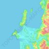 Mappa topografica Talcahuano, altitudine, rilievo