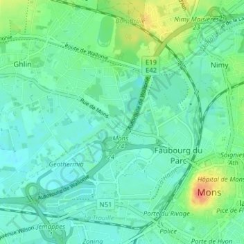 Mappa topografica Le Fort, altitudine, rilievo