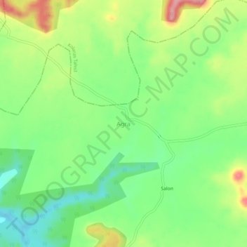 Mappa topografica Agra, altitudine, rilievo
