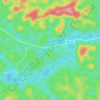 Mappa topografica Riozinho, altitudine, rilievo