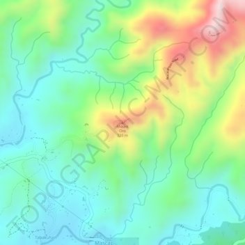 Mappa topografica Mount Oro, altitudine, rilievo