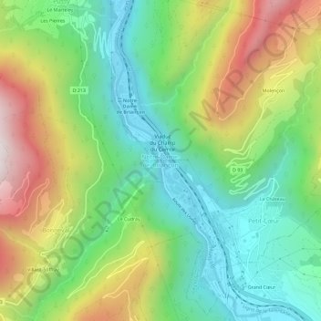 Mappa topografica Notre-Dame-de-Briançon, altitudine, rilievo