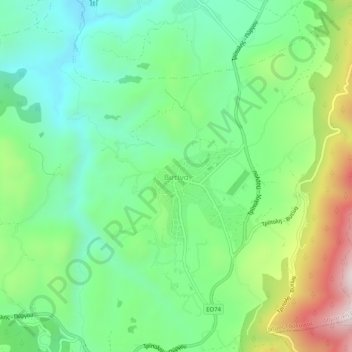 Mappa topografica Βυτίνα, altitudine, rilievo
