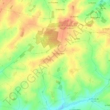 Mappa topografica La Jambuère, altitudine, rilievo