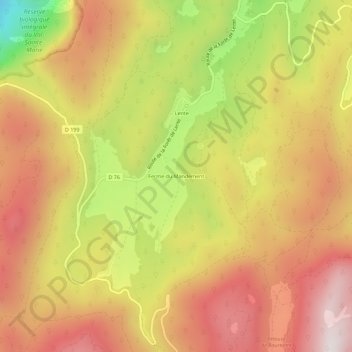 Mappa topografica Ferme du Mandement, altitudine, rilievo