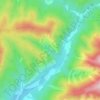 Mappa topografica Val Mala, altitudine, rilievo