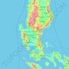 Mappa topografica Nueva Ecija, altitudine, rilievo