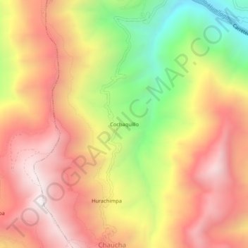Mappa topografica Cochaquillo, altitudine, rilievo