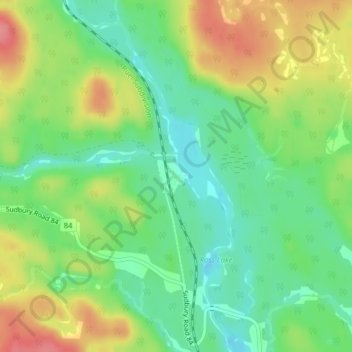 Mappa topografica Milnet, altitudine, rilievo