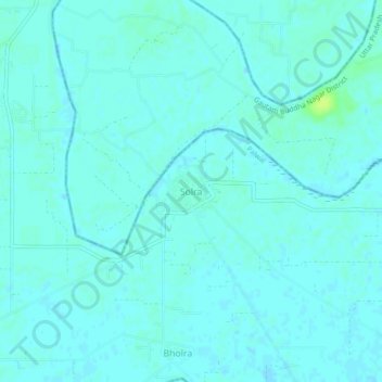 Mappa topografica Solra, altitudine, rilievo