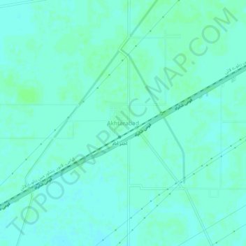 Mappa topografica Akhtarabad, altitudine, rilievo