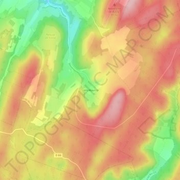 Mappa topografica Saint-Maurice, altitudine, rilievo