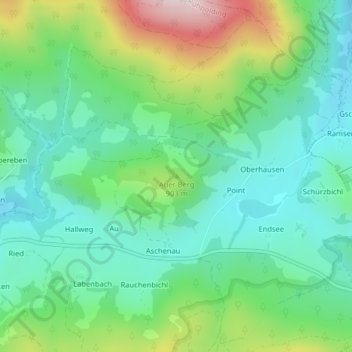 Mappa topografica Auer Berg, altitudine, rilievo
