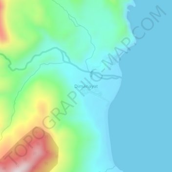 Mappa topografica Dimanayat, altitudine, rilievo