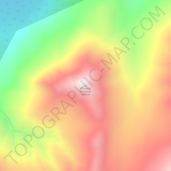 Mappa topografica Pinnacle Mountain, altitudine, rilievo