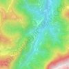 Mappa topografica Valle di Seren, altitudine, rilievo