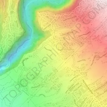 Mappa topografica Trois Mares, altitudine, rilievo
