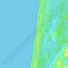 Mappa topografica Plage du Truc Vert, altitudine, rilievo