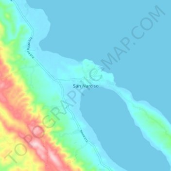 Mappa topografica San Narciso, altitudine, rilievo