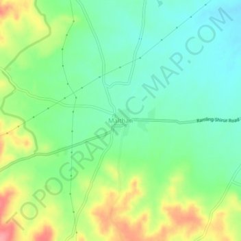 Mappa topografica Malthan, altitudine, rilievo