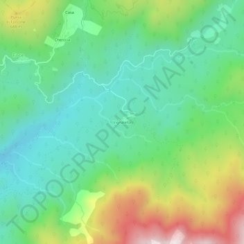 Mappa topografica Vignalella, altitudine, rilievo