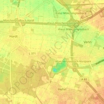 Mappa topografica Vorst, altitudine, rilievo