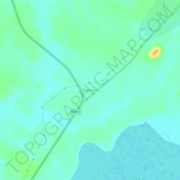 Mappa topografica Solmari, altitudine, rilievo