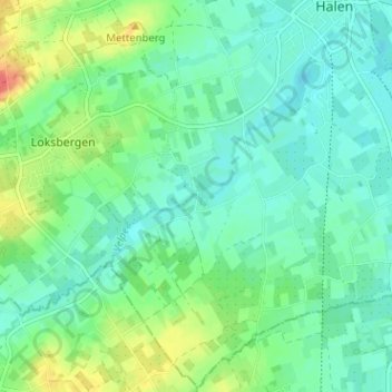 Mappa topografica Rotem, altitudine, rilievo