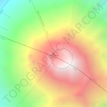 Mappa topografica Tungurahua, altitudine, rilievo