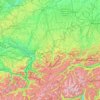 Mappa topografica Allgäu, altitudine, rilievo
