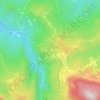 Mappa topografica Planina Skradska, altitudine, rilievo