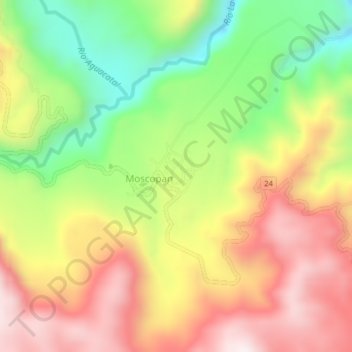 Mappa topografica Santa Leticia, altitudine, rilievo
