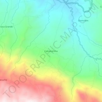 Mappa topografica Cabracancha, altitudine, rilievo