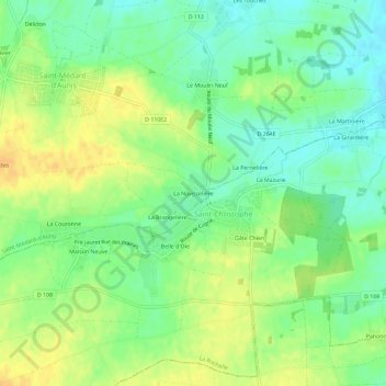 Mappa topografica La Navisselière, altitudine, rilievo