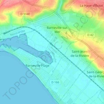 Mappa topografica Hameau de Bas, altitudine, rilievo