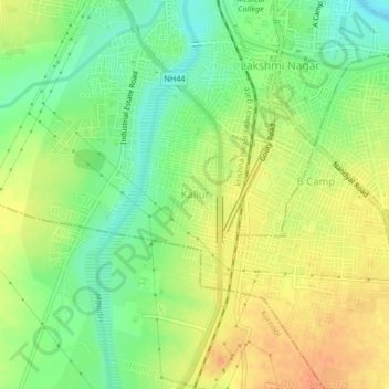 Mappa topografica Kallur, altitudine, rilievo