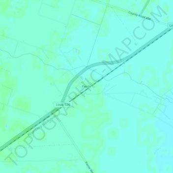 Mappa topografica Pierce, altitudine, rilievo