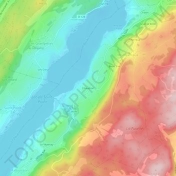 Mappa topografica Chaudron, altitudine, rilievo