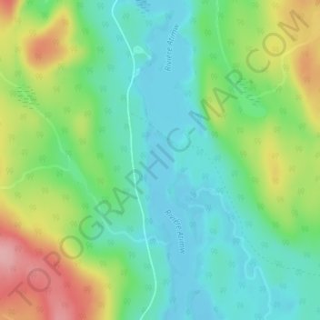Mappa topografica Lac Lavigne, altitudine, rilievo