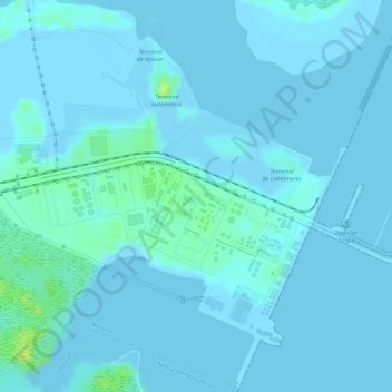 Mappa topografica Porto de Suape, altitudine, rilievo