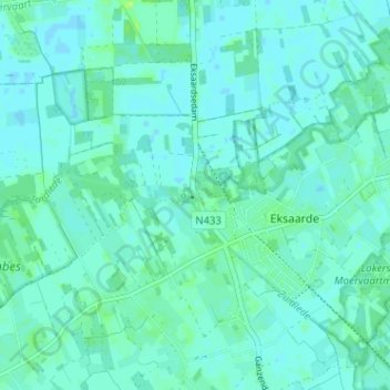 Mappa topografica Eksaardedam, altitudine, rilievo